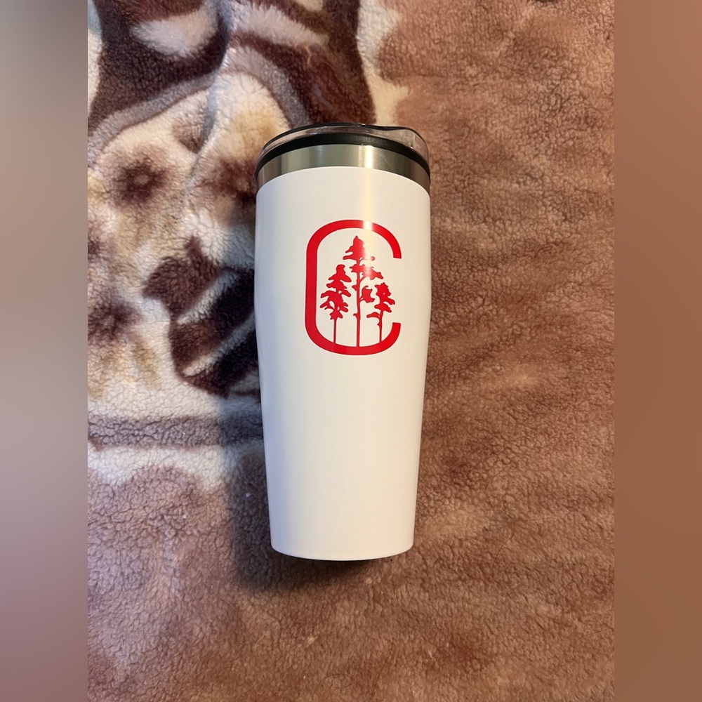 White Tumbler with Red Tree Logo (NWT)